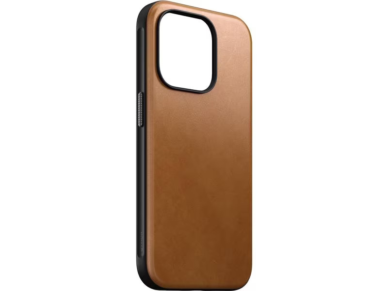 Nomad Back Cover Modern Leather iPhone 15 Pro Rostbraun