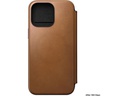 Nomad Book Cover Modern Leather Folio iPhone 15 Pro Max Beige
