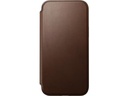 Nomad Book Cover Modern Leather Folio iPhone 15 Pro Max Braun