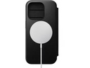 Nomad Book Cover Modern Leather Folio iPhone 15 Pro Schwarz