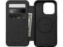 Nomad Book Cover Modern Leather Folio iPhone 15 Pro Schwarz