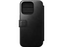 Nomad Modern Horween Leather Folio iPhone 15 Pro Schwarz