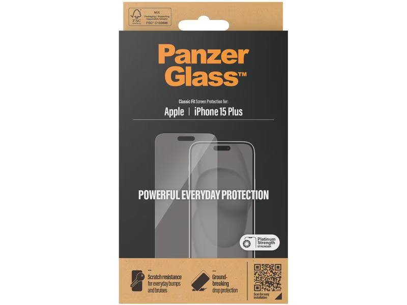Panzerglass Displayschutz Classic Fit iPhone 15 Plus