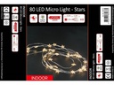 Dameco LED-Lichterkette Micro Sternen 80 Lampen, 1.3 m