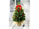 Dameco Weihnachtsbaum mit Jute-Topf, 15 LEDs, 50 cm, Grün