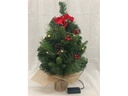 Dameco Weihnachtsbaum mit Jute-Topf, 15 LEDs, 50 cm, Grün