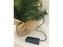 Dameco Weihnachtsbaum mit Jute-Topf, 15 LEDs, 50 cm, Grün
