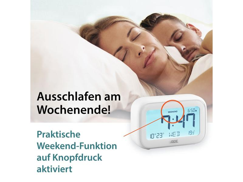 ADE Digitalwecker mit Temperaturanzeige