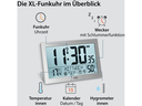 ADE Funk-Wanduhr XL, Silber