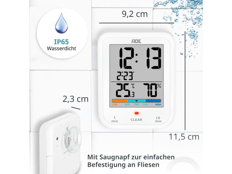 ADE Funkuhr Weiss