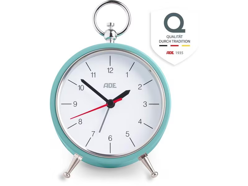 ADE Klassischer Wecker Retro Hellblau