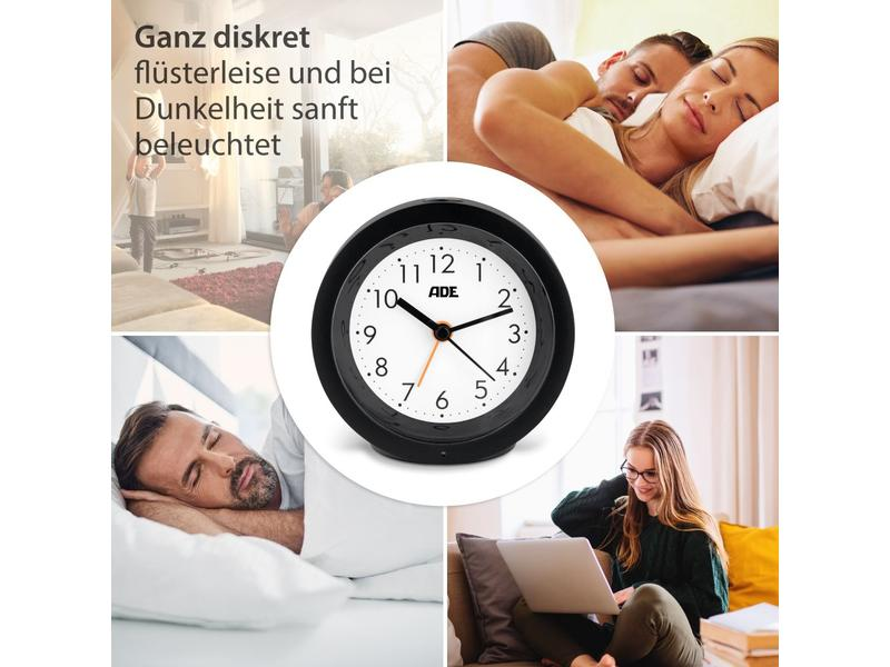 ADE Klassischer Wecker mit Nachtlicht-Sensor