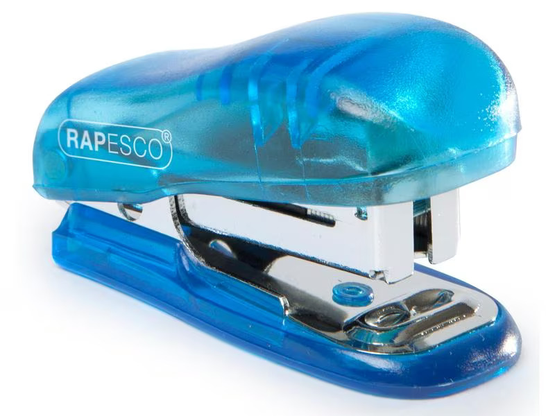 Rapesco Locher / Heftgerät Mini Set 10 Seiten, Blau