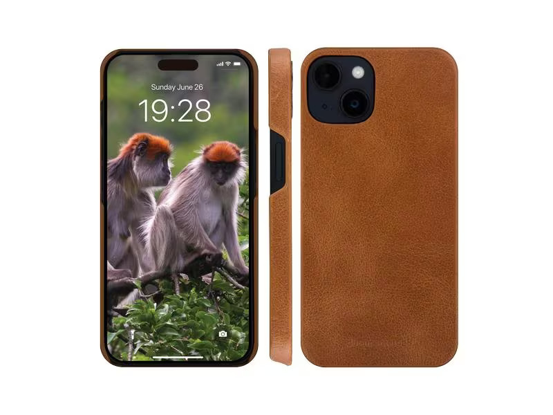 dbramante1928 Book Cover Lynge iPhone 15 Braun