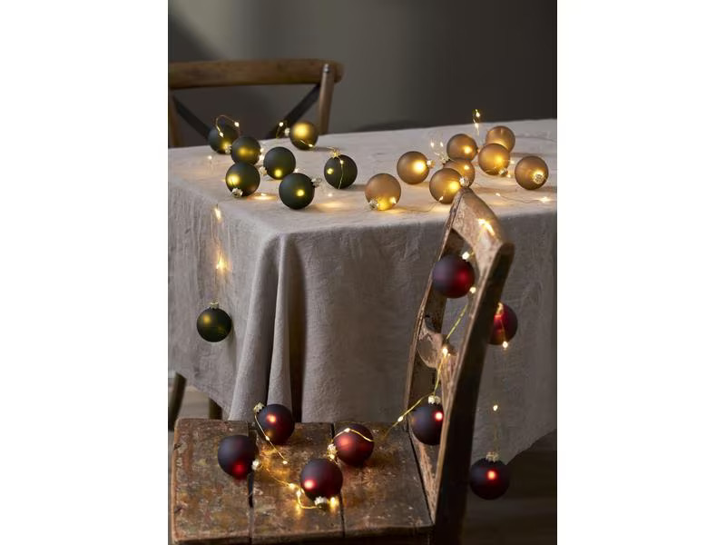 Star Trading LED-Lichterkette Bliss, 1.6 m, 8 Kugeln, Rot