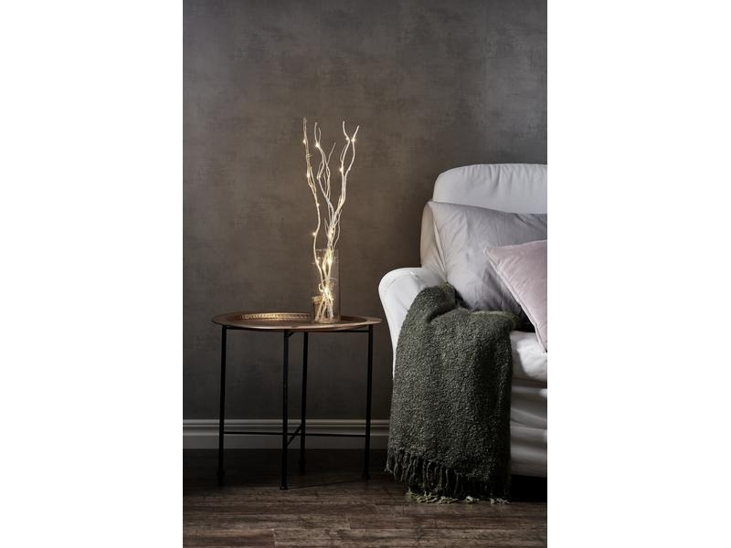 Star Trading Zweig Willow Dewdrop, 24 LEDs, 60 cm, Natur