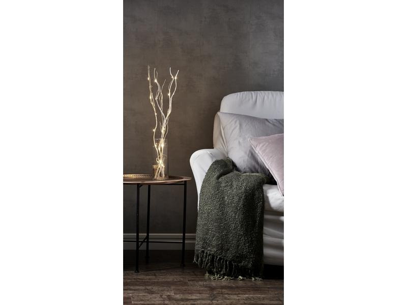 Star Trading Zweig Willow Dewdrop, 24 LEDs, 60 cm, Natur