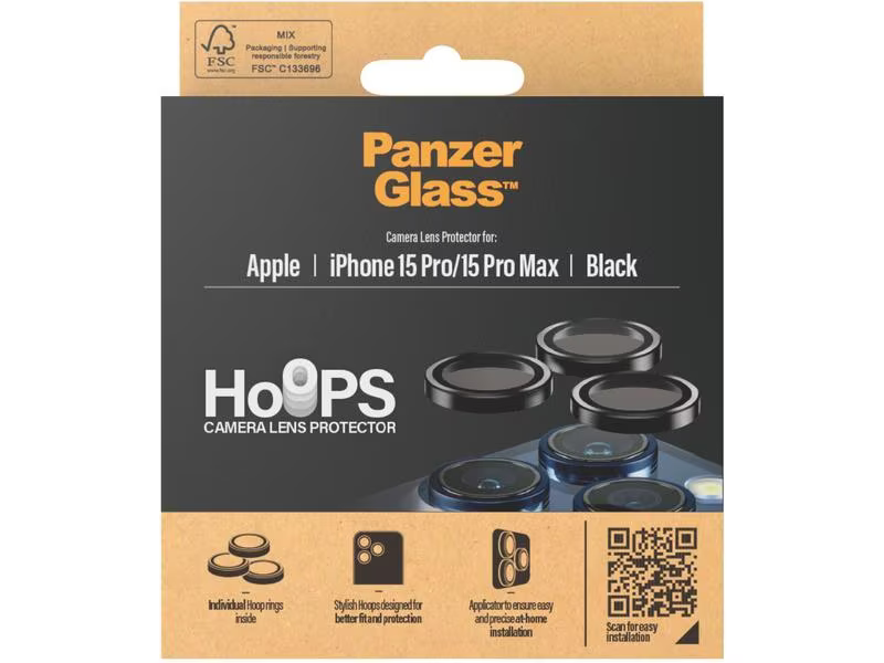 Panzerglass Lens Protector Rings HOOP Apple iPhone 15 Pro / 15 Pro Max