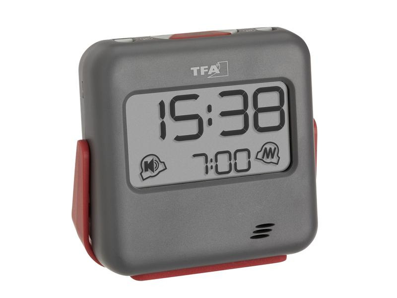 TFA Dostmann Digitalwecker Buzz Rot/Schwarz