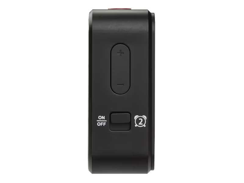 TFA Dostmann Digitalwecker mit Innentemperatur Schwarz/Silber