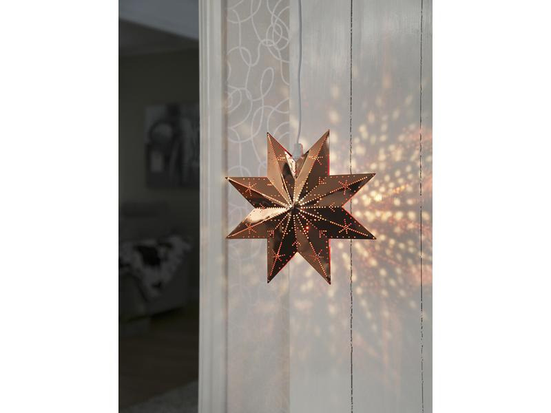 Star Trading Fensterhänger Metallstern Classic, 28 cm, Kupfer