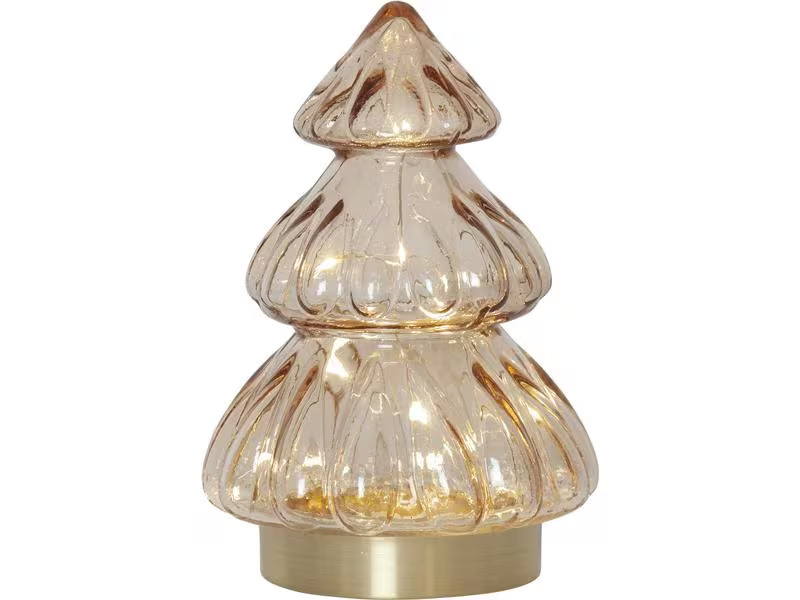 Star Trading Glasdekoration Abete, 18 cm, Beige