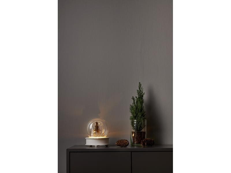 Star Trading Glasdekoration Grauberg, Ø 14 cm, Grau