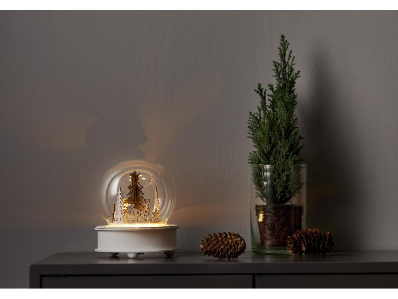 Star Trading Glasdekoration Grauberg, Ø 14 cm, Grau