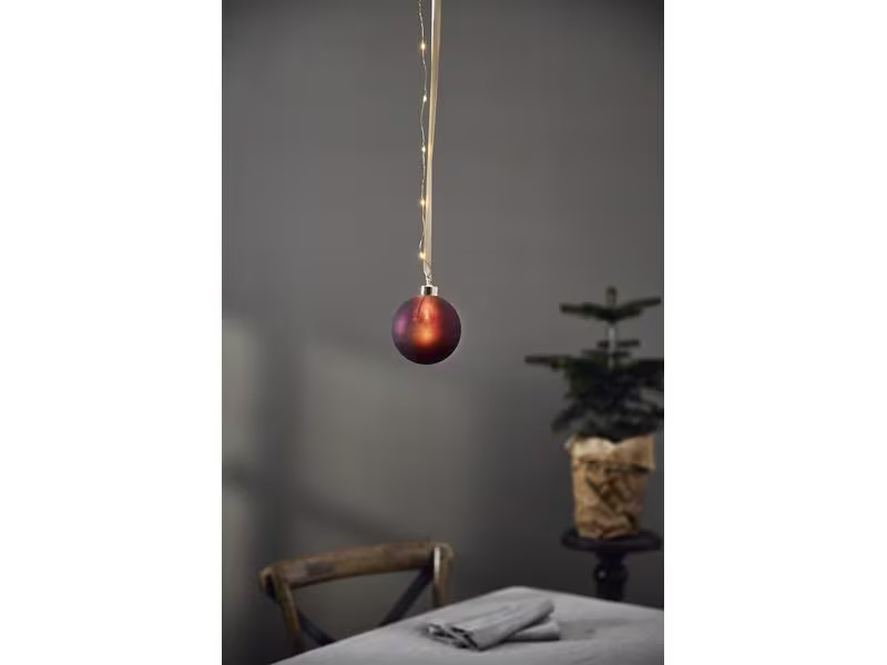 Star Trading Glasdekoration Kugel Bliss, 10 cm, Rot