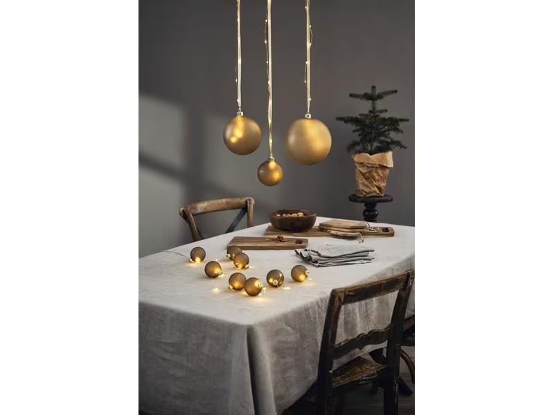 Star Trading Glasdekoration Kugel Bliss, 15 cm, Gold