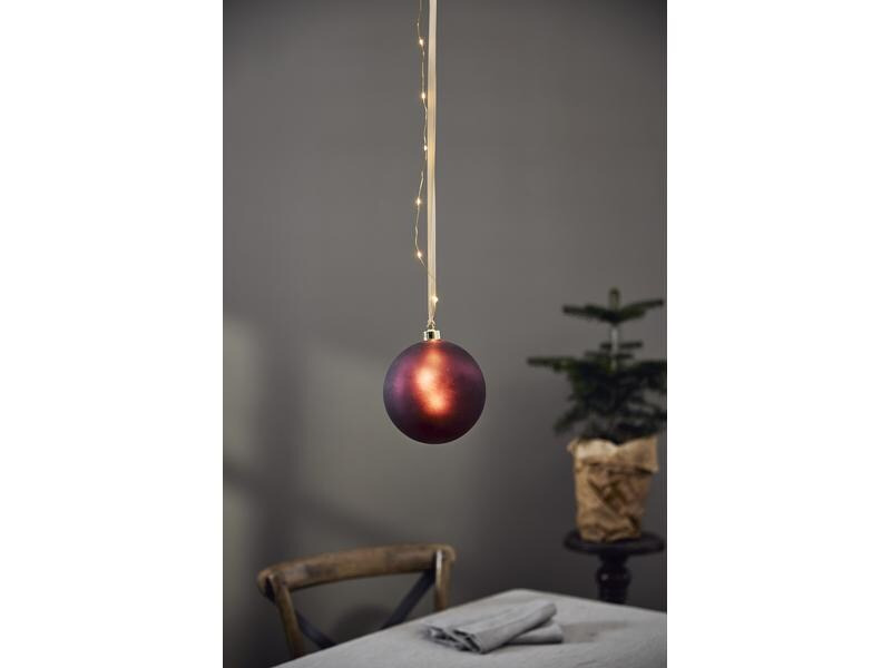 Star Trading Glasdekoration Kugel Bliss, 15 cm, Rot