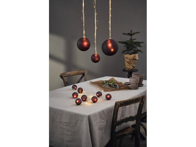 Star Trading Glasdekoration Kugel Bliss, 15 cm, Rot