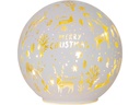 Star Trading Glasdekoration MerryX-mas, Ø 15 cm, Weiss