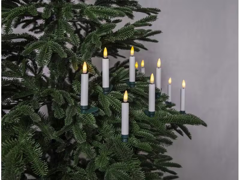 Star Trading LED Baumkerze Flamme, 10er Set, Weiss