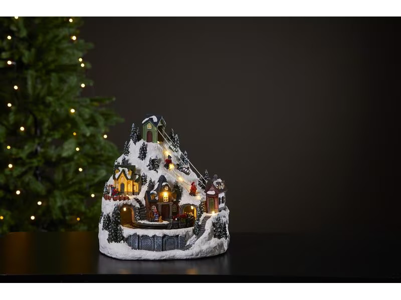 Star Trading LED-Figur Landschaft Alpville, 24.5 x 23.5 cm, Mehrfarbig