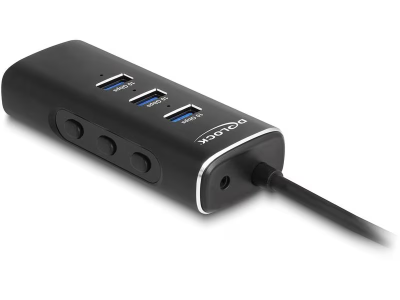 Delock USB-Hub 3x USB A/1x USB C 10Gbps und 1x mircoSD/SD