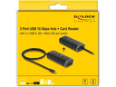Delock USB-Hub 3x USB A/1x USB C 10Gbps und 1x mircoSD/SD
