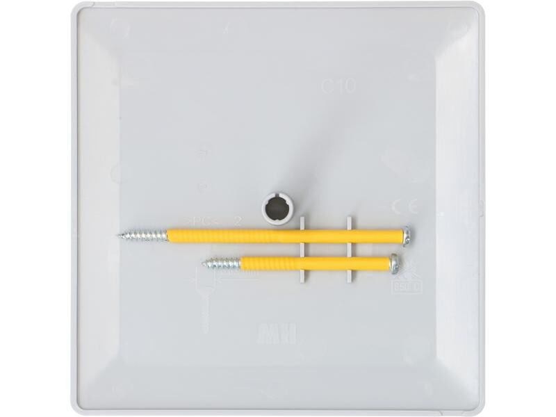 Max Hauri Steckdeckel im priamos Design, 130 x 130 mm, Lichtgrau