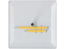 Max Hauri Steckdeckel im priamos Design, 130 x 130 mm, Lichtgrau