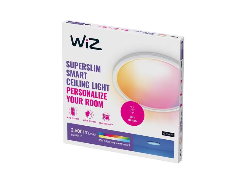WiZ Deckenleuchte SuperSlim 22W Tunable White &amp; Color Weiss