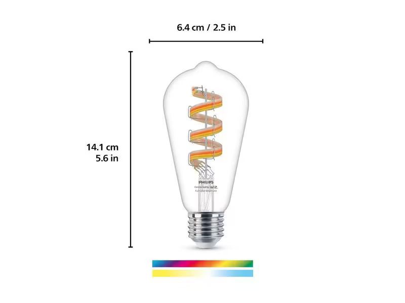 WiZ Leuchtmittel 6.3W (40W) E27 ST64 Tunable White &amp; Color