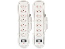 Max Hauri Doppelpack Steckdosenleiste 7 x Typ 13, Safety Line, Weiss