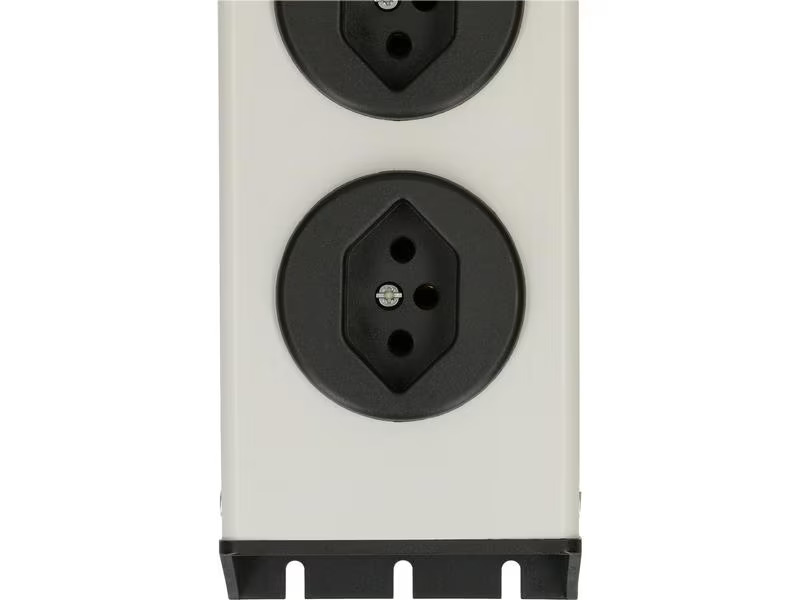 Max Hauri Steckdosenleiste 5 x Typ 13 Power Line, Silber / Schwarz