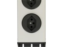 Max Hauri Steckdosenleiste 5 x Typ 13 Power Line, Silber / Schwarz