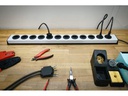 Max Hauri Steckdosenleiste 8 x Typ 23 Power Line, Silber / Schwarz