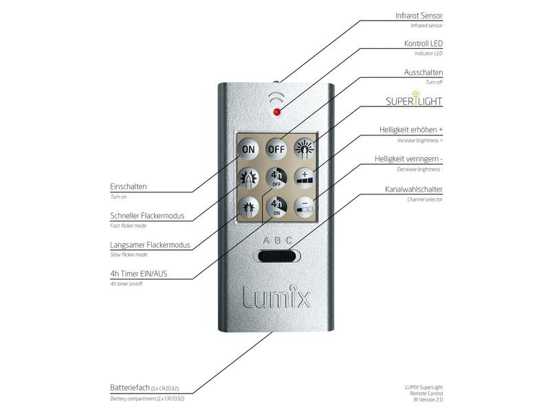 Lumix Fernbedienung Superlight, Silber