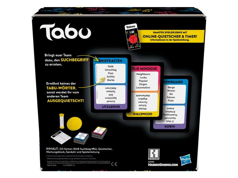 Hasbro Gaming Partyspiel Tabu -DE-