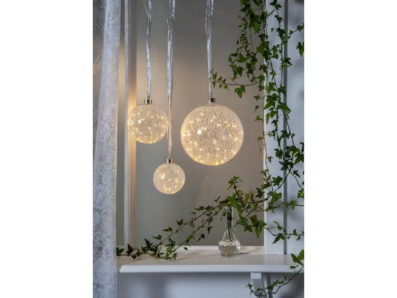 Star Trading Hänger Glow Snow 50 LED, 20 cm, indoor