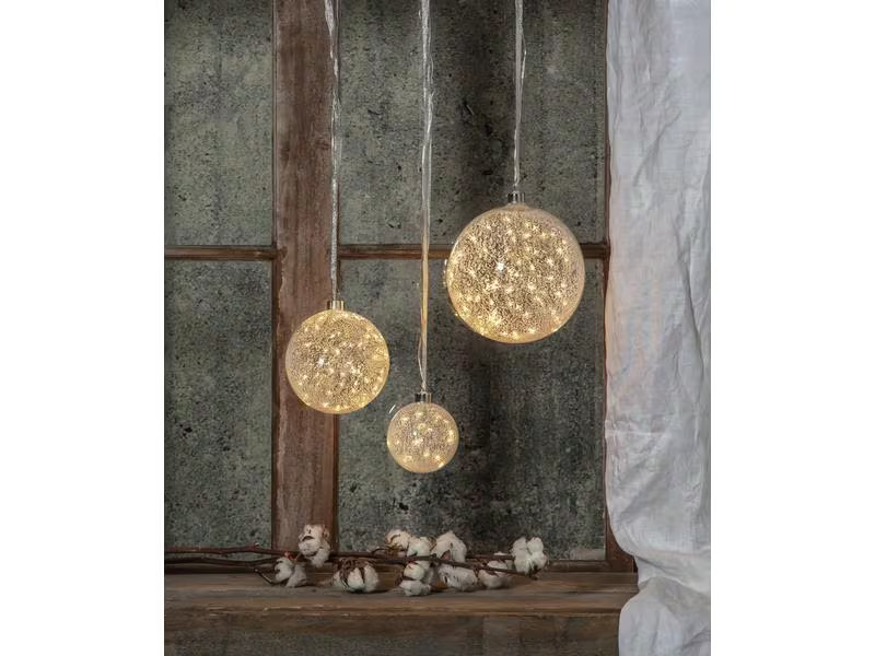 Star Trading Hänger Glow Snow 50 LED, 20 cm, indoor