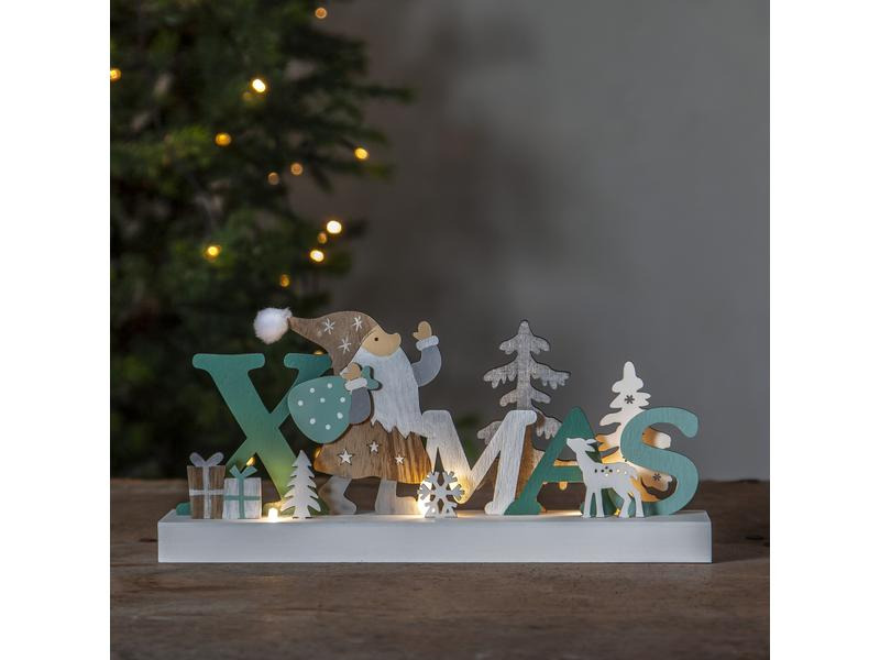 Star Trading Kerzenständer Reinbek Xmas 30 cm, Holz